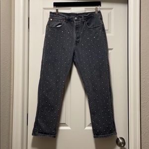 501 Levi’s Embellished Crystal Jeans 30x26